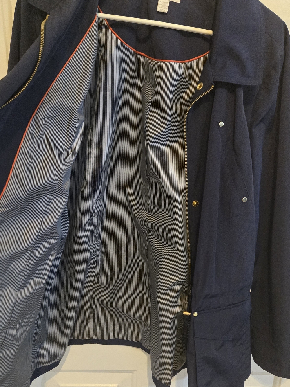 Charter Club Womens Navy Anorak Rain Jacket - XL Hi - Picture 3 of 7